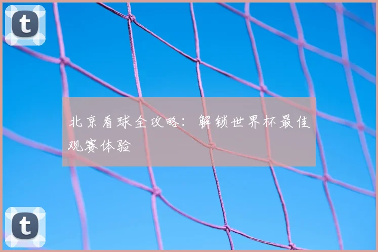 北京看球全攻略:解锁世界杯最佳观赛体验